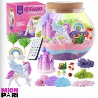 KREATYWNY ZESTAW DIY JEDNOROŻEC MAGICZNE TERRARIUM LAMPKA NOCNA LED PREZENT