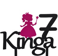 topper na tort dekoracja urodziny personalizacja wiek imię KSIEŻNICZKA!!!