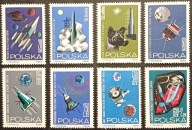 POLSKA Fi 1404 - 1411 ** - czysty - KOSMOS - BADANIE KOSMOSU 1964
