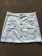 Spódniczka Mini Jeansowa Jeans TERRANOVA Rozmiar L Biała