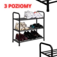 METALOWA CZARNA SZAFKA NA BUTY GOCKOWIAK 63 X 61,5 X 28,5 CM CZARNY STOJAK