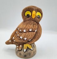 Sowa sówka z ceramiki peruwiańskiej Casals emaliowana - śliczna PERU