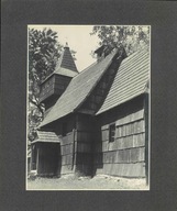 Grywałd – drewniany kościół, fotografia Tadeusz Chrzanowski ok. 1950-1960