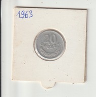 PRL 20 groszy 1963 ladny stan z obiegu