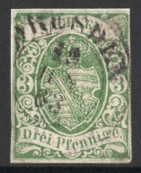 Niemcy Saksonia 1851 rok Mi 2 Sachsen Księstwa Niemieckie Wartość 160 EUR