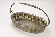 ŁADNY STARY AŻUROWY KOSZYK PATERA PLECIONKA PLATEROWANA ZOBACZ!