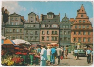 Wrocław Plac Solny lata 70 Fiat 125p budki Telefoniczne