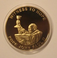 JAN PAWEŁ II WITNESS TO HOPE - 1000 KWACHA 2003 ZAMBIA - PIĘKNE, ZŁOCONE