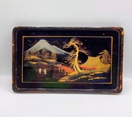 STARA - Japońska - Taca z Balsy - lakowana - ciekawa 30 cm kolekcjonerska