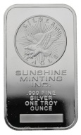 Sztabka srebra - Sunshine Minting Inc. - 1Oz Ag999