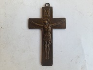 Mały krzyż z Chrystusem, greckokatolicki (mosiężny)