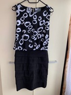 36 S 38 M Enfocus Studio ołówkowa sukienka biało czarna