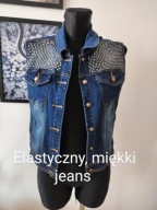 Bezrękawnik damski katana 38 kamizelka elastyczny jeans M extra jNowa