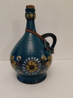 VINTAGE DUŻY FOLK ETNO BUTELKA GĄSIOR DZBAN NA WINO włoski DZBANEK ORYGINAL