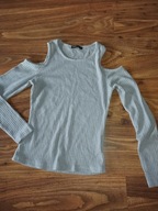 SHEIN BLUZKA SZARA W PRĄŻEK 38 M