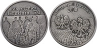 26. 10 ZŁOTYCH 2000 30.ROCZNICA GRUDNIA ' 70 SREBRO 30.04