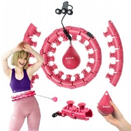 HULA HOP Z OBCIĄŻNIKIEM Z WYPUSTKAMI WYTRZYMAŁE ODCHUDZAJĄCE TRENING RÓŻOWY