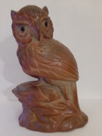 ESCHBACH VINTAGE DUŻA FIGURKA TERAKOTOWA SOWA DO DOMU, OGRODU