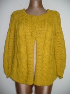 LOVE sweter KARDIGA zolty GRUBO ROBION 42 44