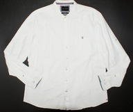 WESTBURY C&A_Cudna KOSZULA_biała logowane guziki stójka 100% bawełna_XL