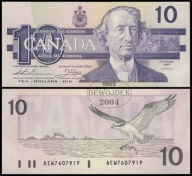 BNA - KANADA 10 Dolarów Dollars 1989 AEW 7607919 # P96a # VF+