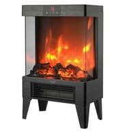 Kominek elektryczny Adler stojący 2000 W efekt płomienia 3D czarny