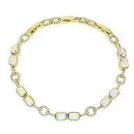 81962 BRANSOLETKA 14K POZŁACANA 21-18,5-16 CM 6 MM AB CRYSTAL Swarovski
