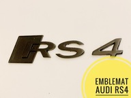 Czarny emblemat logo napis AUDI RS4 JAKOŚĆ OEM*|AS
