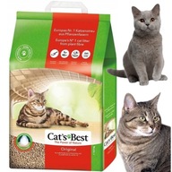ŻWIREK DLA KOTA 20L CAT'S BEST ORIGINAL ZBRYLAJĄCY DREWNIANY EKO DO KUWETY