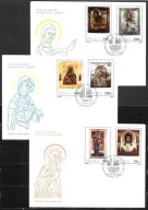 *FDC ROCZNIK 1991 Fi 3171-76 kas. 3 szt. IKONY / komplet