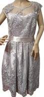 Sukienka na wesele koronkowa szara r. 42