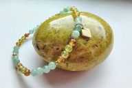 Bransoletka Tarot Królowa Denarów miłosna (Awenturyn Spessartyn Oliwin)