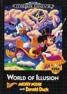 WORLD OF ILLUSION Mickey Mouse and Donald Duck -cart- MEGADRIVE GENESIS GW!