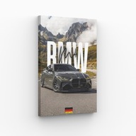 Obraz na Płótnie 40x70cm BMW M4 Krajobraz Sport Auto Design Prezent Hit