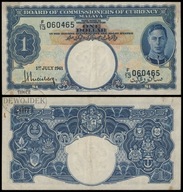 BNA - MALAJE 1 Dollar Dolar 1941 F/13 060465 # P11 # VF++