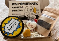 Zestaw prezentowy książka, karty, czekoladki, niespodzianka