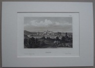 KRAKÓW (CRACAU) Ogólny widok miasta, Staloryt, 1850