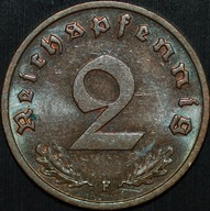 2 Reichspfennig 1939 F - około menniczy egzemplarz