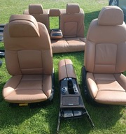 Fotele kanapa boczki rude skóry całe wnętrze BMW 7 F01