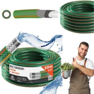 WĄŻ OGRODOWY GUMOWY WYSOKOCIŚNIENIOWY 1/2" 50m 4 WARSTWOWY ZBROJONY