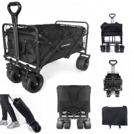 WÓZEK PLAŻOWY TURYSTYCZNY MOCNY WOZINSKY DO 100KG SZEROKIE KOŁA SIATKA XL