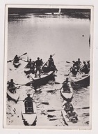 Ruciane przed śluzą kajaki łodzie lata 60 l875