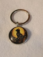 Śliczny breloczek do kluczy -czarny kot