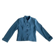 Żakiet damski marynarka ciemna szara zapinana z długim rękawem 36 S