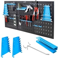 TABLICA NARZĘDZIOWA METALOWA PERFOROWANA 120X60 CM 25 UCHWYTÓW DO WARSZTATU