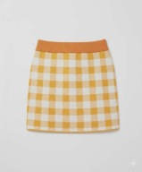 Primark żółta mini spódniczka XS 34 kratka gingham yellow check – trend