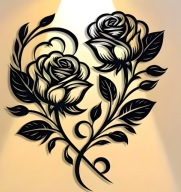 Eleganckie Róże Dekoracja Ścienna Panel Wall Art