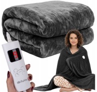 Koc Elektryczny Mata Grzewcza Miękki Dwuosobowy 180 x 130 cm 9 Trybów Pilot