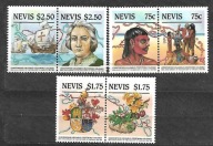 NEVIS - 500 rocznica odkrycia Ameryki 1986 ** Mi 365-70[:]x2 (2502)