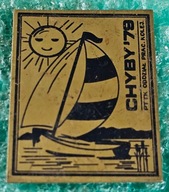 ODZNAKA REGATY ŻEGLARSKIE CHYBY 1978 PTTK ODDZIAŁ PRAC. KOLEJ.